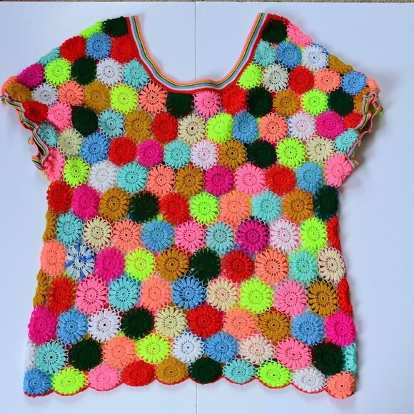 Hand Crocheted Flower Top - Picture 4 of 11